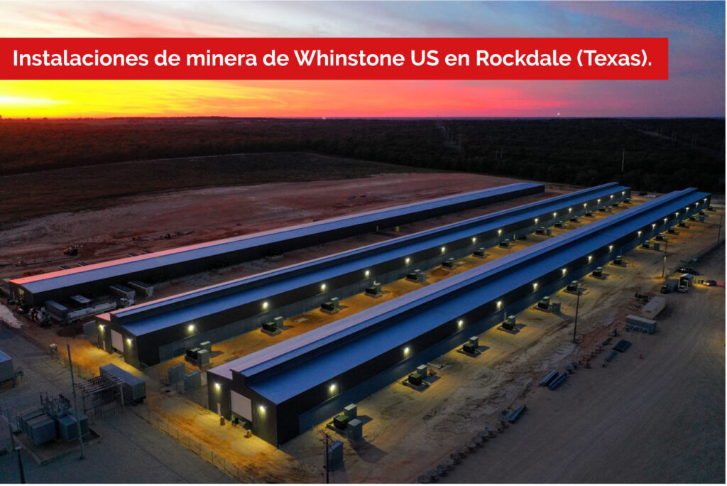 Granja de mineria de Whistone US en Rockdale (Texas).