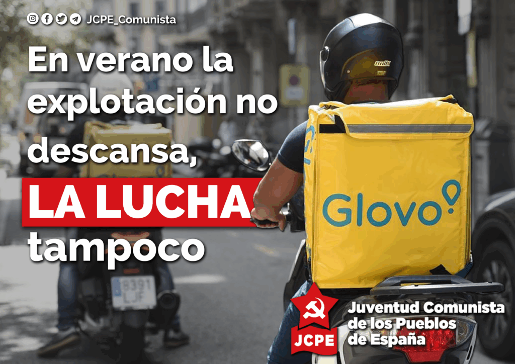 Cartel de la campaña: En verano la explotación no descansa, la lucha tampoco.